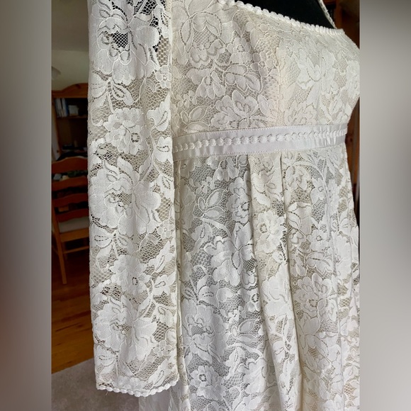 Free People White Lace Longsleeve Fairytale Dress - Picture 3 of 13
